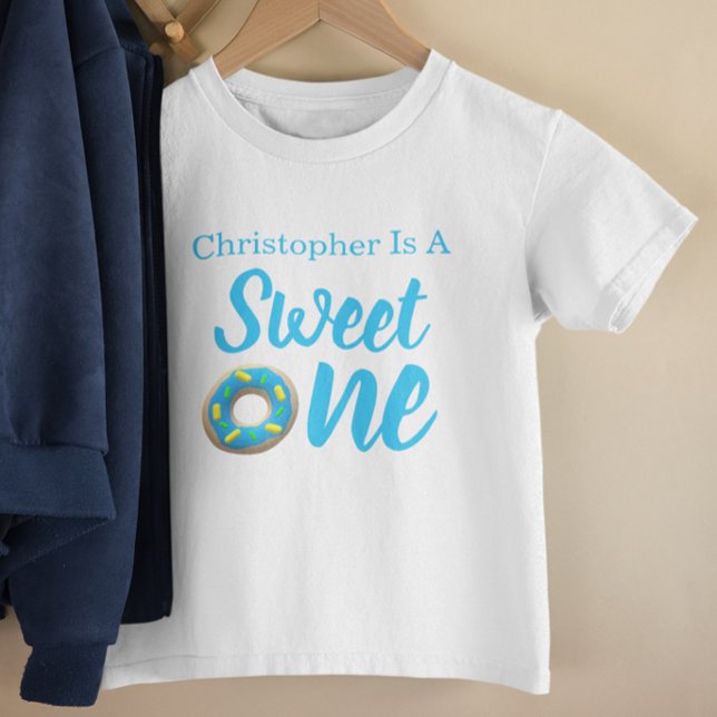 Camiseta Doce Donut de Aniversário de 1 Ano (Criador carregado)