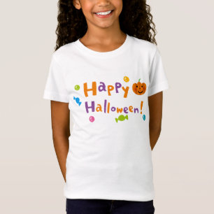 Camiseta Doce Doodle Feliz Halloween Doces e Uvas Abóboras