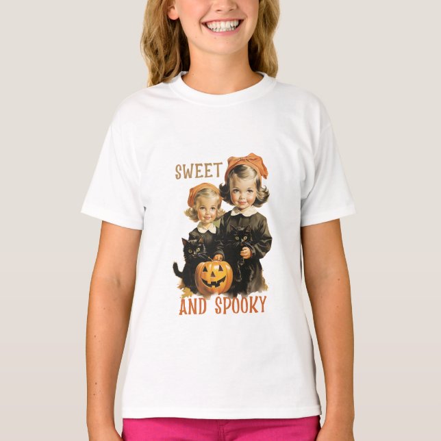 Camiseta Doce e assustador Halloween (Frente)