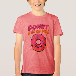 Camiseta Doce e Na moda - Camisa-T Gráfico de Rosquinha Gir