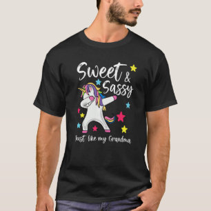 Camiseta Doce E Sassy Tal Como A Minha Avó A Matar A Nana