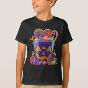 Camiseta Doce e Spooky - Balde doce de Halloween