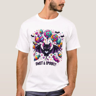 Camiseta Doce e Spooky Halloween Spooky Bat