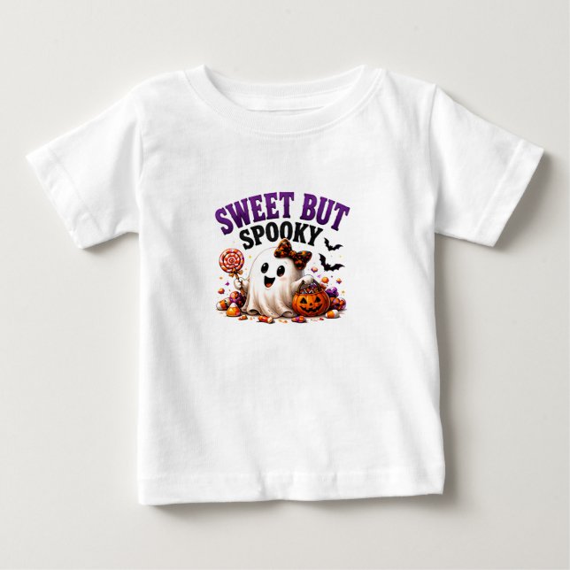 Camiseta 👻 Doce Espantoso Dito de Doces de Halloween 🍭 (Frente)