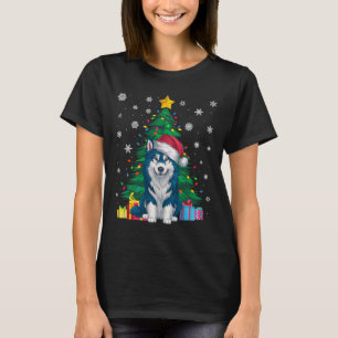 Camiseta Doce Feio Das Árvores Do Xmas Alaskan Klee Kai Dog