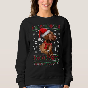 Camiseta Doce Feio de Natal Magyar Vizsla Dog Santa Hat