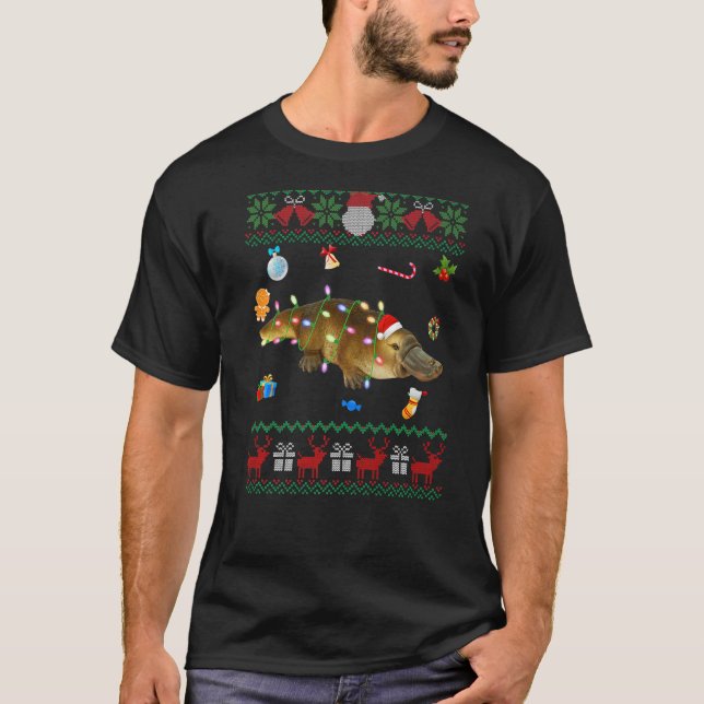 Camiseta Doce Feio Xmas Luz de Natal Platypu (Frente)