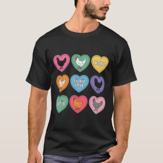 Camiseta Doce Galinha Sedosa Coração Doce Dia dos Namorados