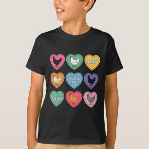 Camiseta Doce Galinha Silkie Coração Doce Valentão Fazenda 