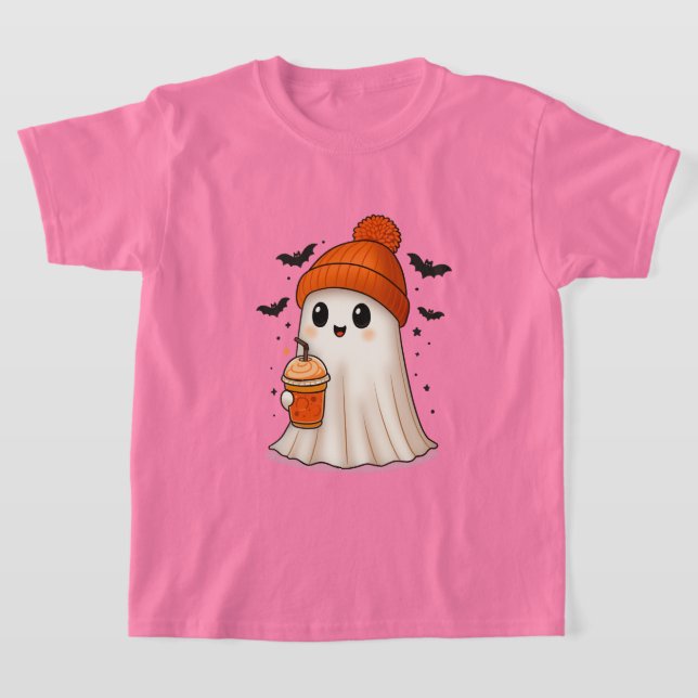 Camiseta Doce Ghost Halloween Design Hat Para Mulheres (Postura )