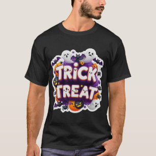 Camiseta Doce gráfico de Halloween com fantasmas em 3D