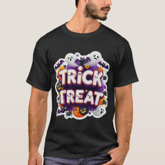 Camiseta Doce gráfico de Halloween com fantasmas em 3D