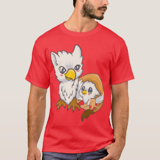 Camiseta Doce Griffin Family Birds Kawaii Anime Japonês r