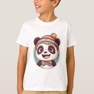 Camiseta doce kawaii sorrindo panda