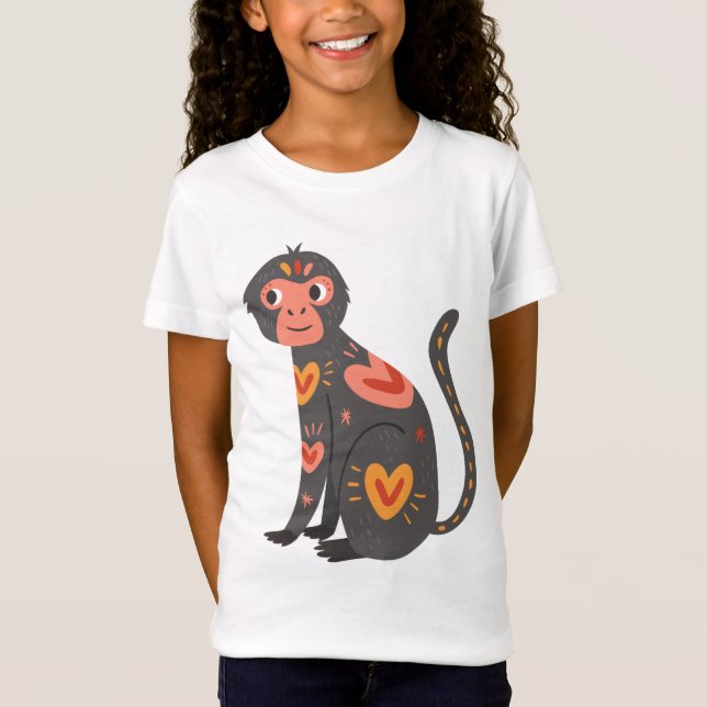 Camiseta Doce Macaco Adorável (Frente)