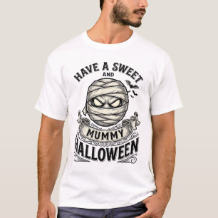 Camiseta Doce Mamãe Halloween Design Vetorial Vintage_1