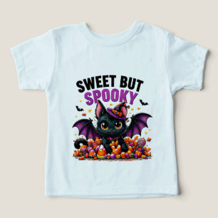 Camiseta Doce Mas Assustadoramente Fofo Gato Morcego Preto 