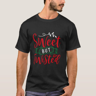 Camiseta Doce, Mas Docinho Torcido, Engraçado De Natal Engr