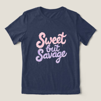 Camiseta Doce Mas Selvagem Estilo de Rua Algodão Doce Gráfi