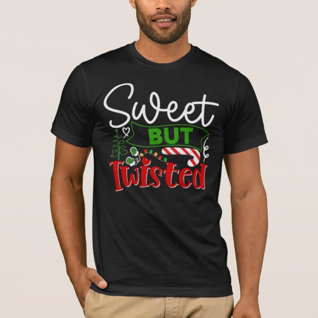 Camiseta Doce Mas Torta Canudo de Natal Engraçado (Frente)