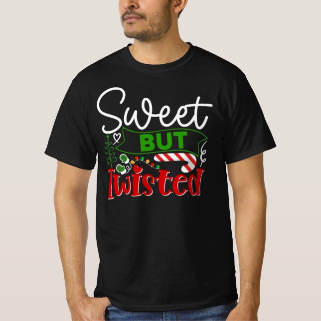 Camiseta Doce Mas Torta Piada de Natal Báculo de Açúcar (Frente)