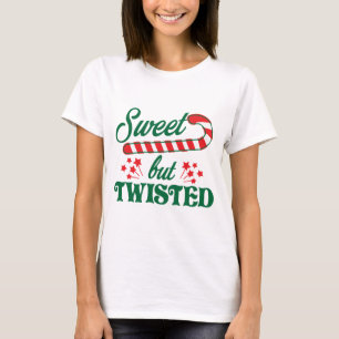 Camiseta Doce, Mas Torto Balão de Natal em Forma de Cana de