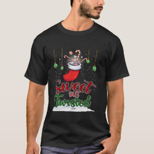 Camiseta Doce, mas torto, Calçados de inverno vermelhos doc