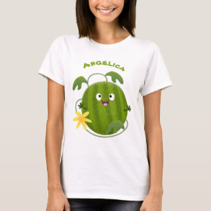 Camiseta Doce melancia sorridente de desenho animado