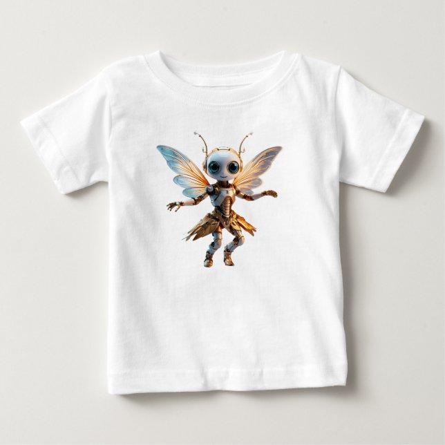 Camiseta Doce Menina Formiga Robô Pixie Dançante (Frente)