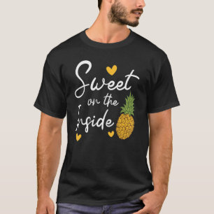 Camiseta Doce Na Comida De Fruta Tropical De Abacaxi Dentro