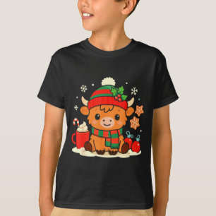 Camiseta Doce Natal Vaca das Terras Altas Bezerrã Natal Faz