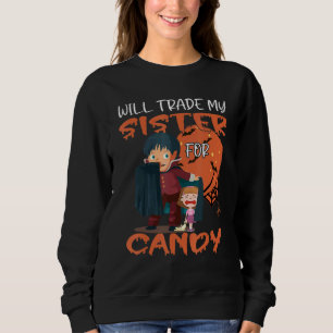 Camiseta Doce Ou Abusiva Vou Trocar Minha Irmã Por Doces