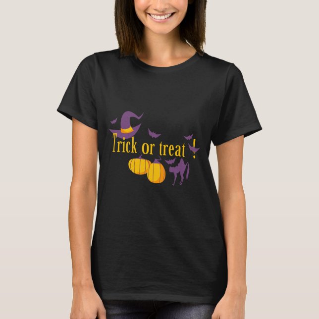Camiseta doce ou travessura (Frente)