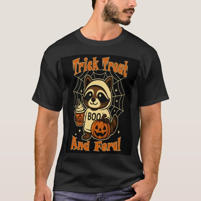 Camiseta Doce ou Travessura e Halloween Fofo Selvagem (Frente)