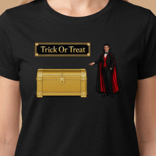 Camiseta Doce ou Travessura Vampiro Dia das Bruxas
