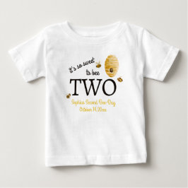 Camiseta Doce Para Abelha Dois Aniversário Abelhas Mel