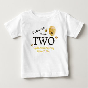 Camiseta Doce Para Abelha Dois Aniversário Abelhas Mel
