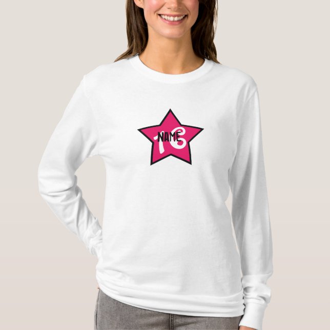 Camiseta Doce personalizado Sassy dezesseis (Frente)