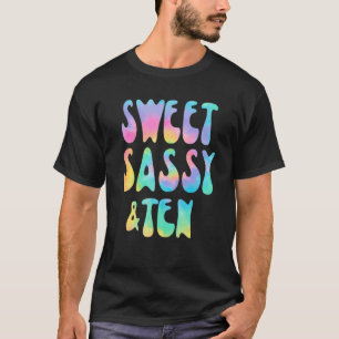 Camiseta Doce Sassy e 10 Tie Dye 10 Anos 10 Anos Nascimento