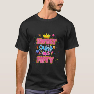 Camiseta Doce Sassy E 50º Aniversário Tema 50 Anos O