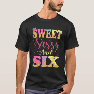 Camiseta Doce Sassy E Seis Garotas Sorvetes De Aniversário 