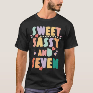 Camiseta Doce Sassy e Sete Meninas de 7 Anos