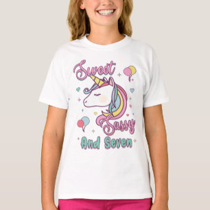 Camiseta Doce Sassy E Sete Unicórnio