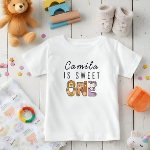 Camiseta Doce Selvagem Personalizado Um primeiro aniversari