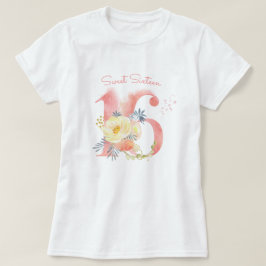 Camiseta Doce Sessenta e Bonito Floral Personalizada 16º An