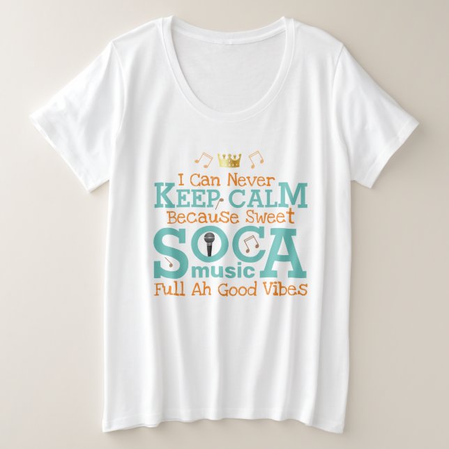 Camiseta Doce SOCA Mantenha a Calma (Frente do Design)