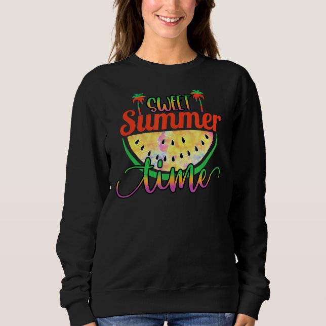 Camiseta Doce Summertime Watermelon Palm Tree Summer (Frente)