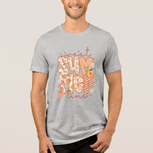 Camiseta Doce Tempo de Verão Preppy Peach