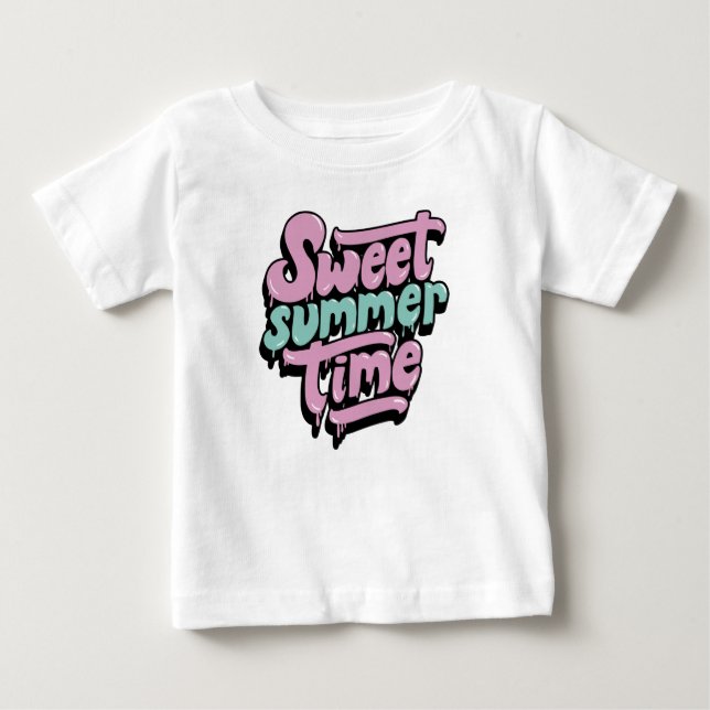 Camiseta Doce Tempo de Verão Retrô (Frente)