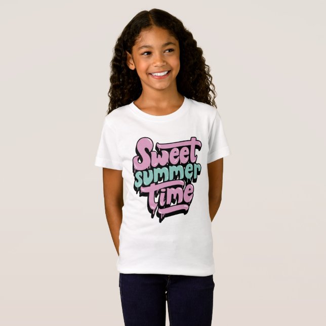Camiseta Doce Tempo de Verão Retrô (Frente Completa)